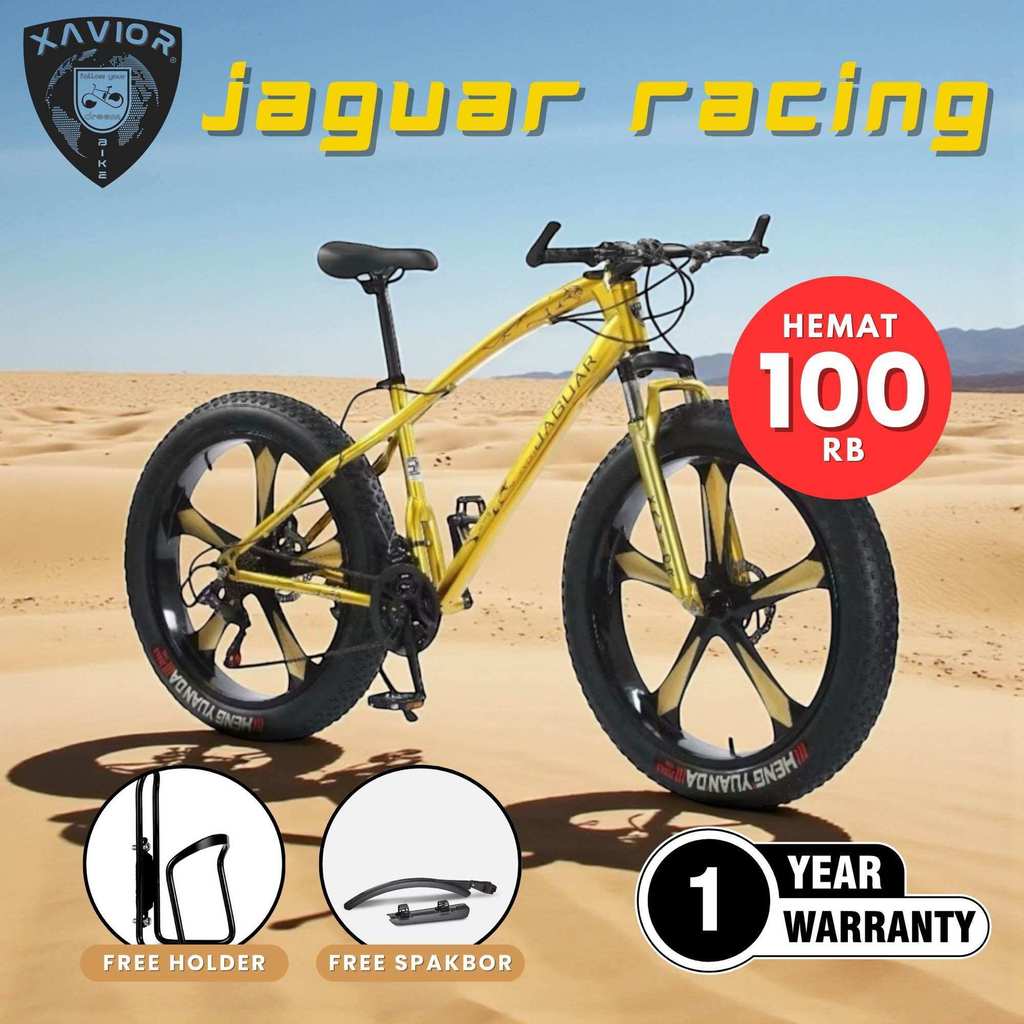 Sepeda Gunung MTB 26 Inch XAVIOR JAGUAR RACING Ban Besar 24 Speed