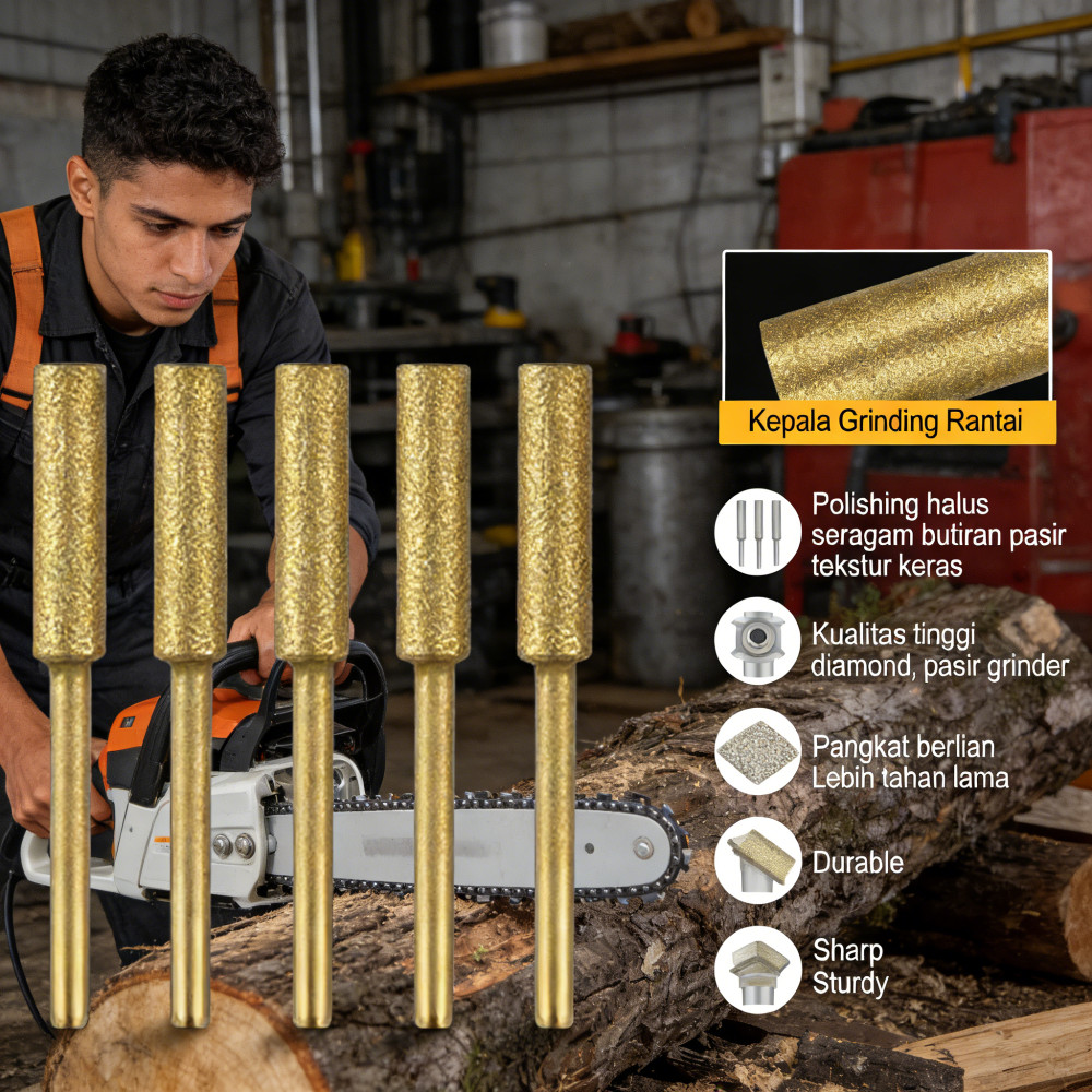 Rantai gergaji Kepala carborundum Rantai listrik bahan gerinda gergaji