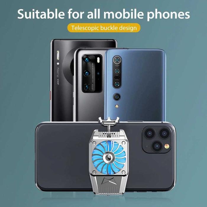 TaffGO Smartphone Cooling Fan Kipas Pendingin Cooler Radiator H-15 - Hitam