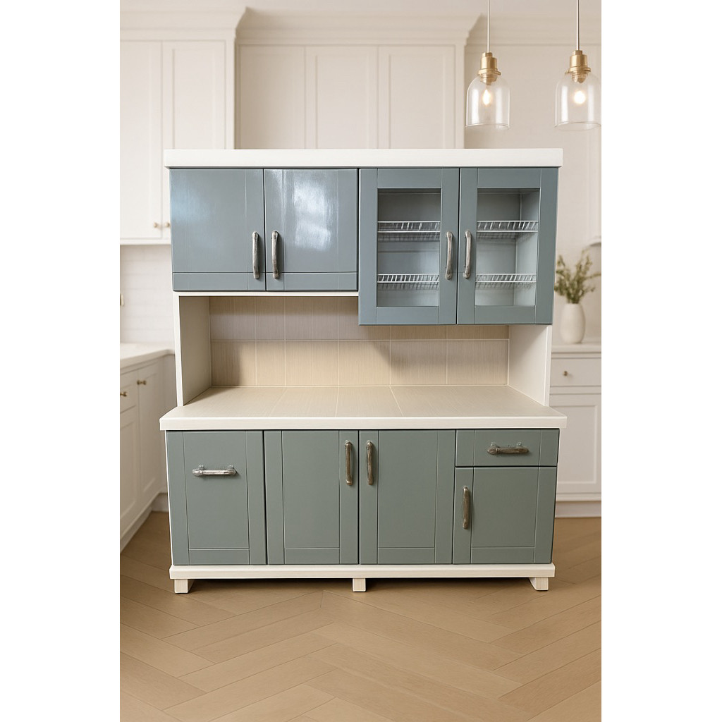 Lemari Dapur Pintu 4 Lemari Sayur Kitchen Set Rak Piring