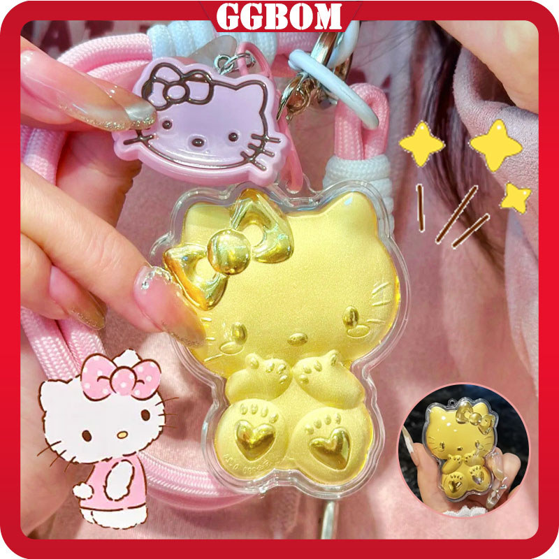 Gantungan HP Hello Kitty Imitasi Emas - Aksesoris Ponsel & Tas Lucu, Hadiah Romantis untuk Pacar