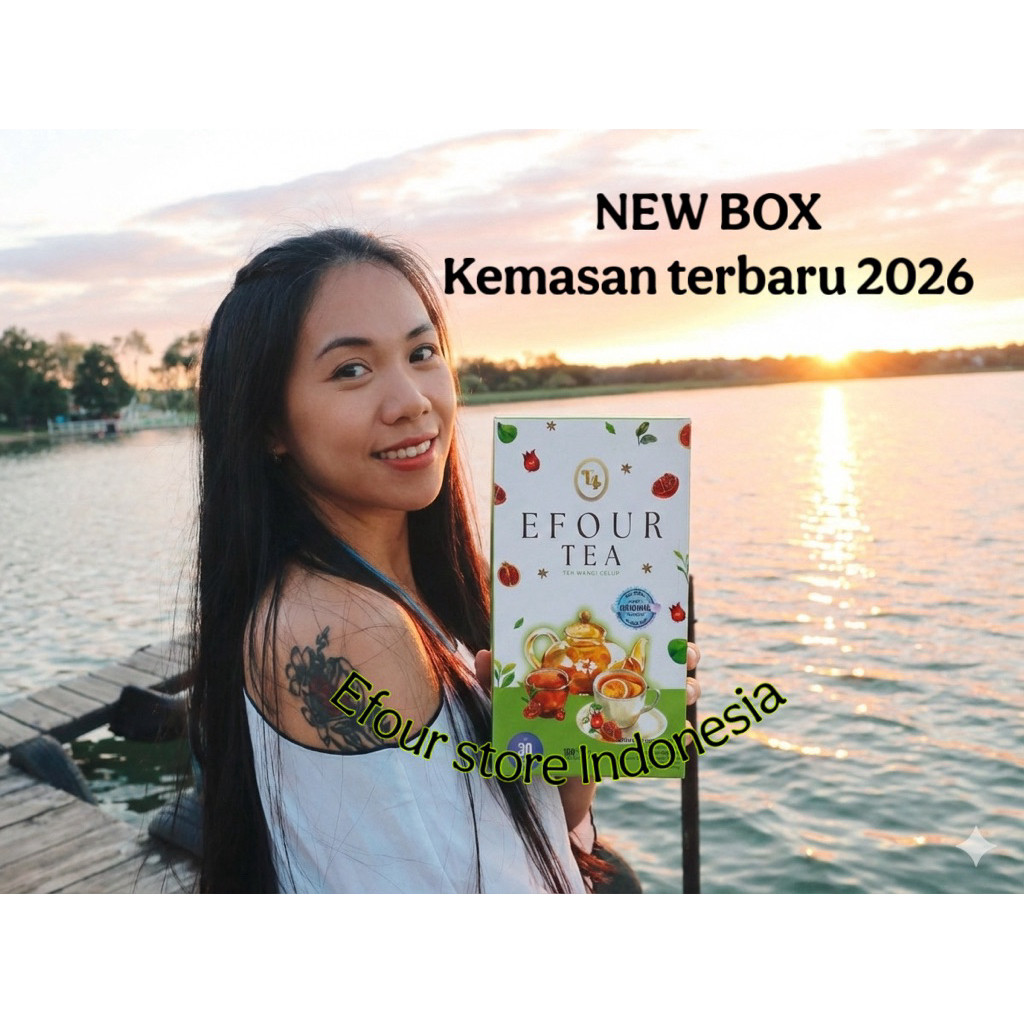 NEW BOX 2026 DETOX EFOUR TEA HIJAU ISI 30 TEA BAG