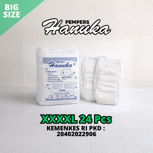 [Juragan Popok] Hanuka Baby Pants XXXXL Isi 24 Popok Celana Bayi Daya Serap Tinggi