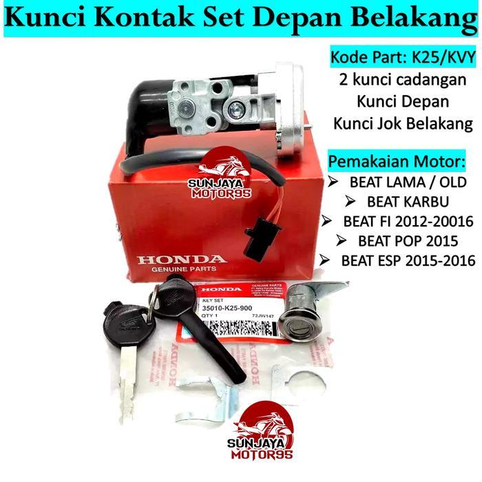 Kunci Kontak  Beat FI TAHUN 2008 SAMPAI 2016 - Beat pop - Beat Karbu set  + kunci jok belakang Acces
