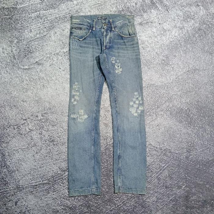 Celana panjang jeans vintage DOLCE GABBANA ripped murah size 31