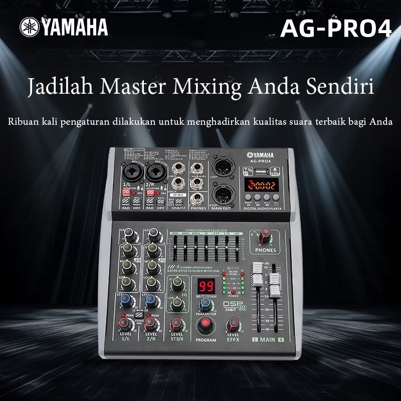 mixer power amplifier yamaha/X-PRO6 power mixer 8 Ohm 750 wattx2, 7 jalur equalizer,Bluetooth,99 DSP