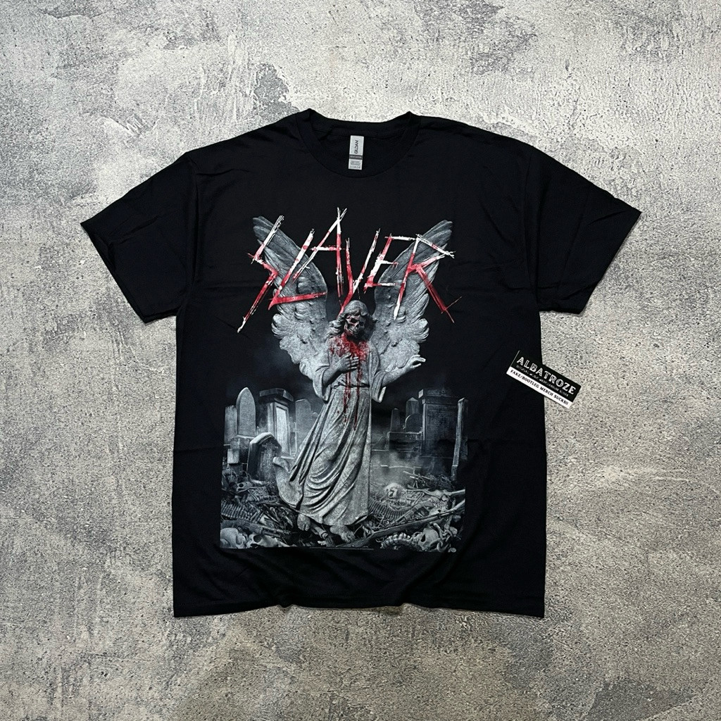 HOT T-SHIRT / KAOS BAND OFFICIAL SLAYER - GRAVESTONE WALKS