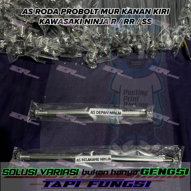 As roda probolt ninja as roda depan belakang mur kanan kiri kawasaki Ninja R / RR / SS