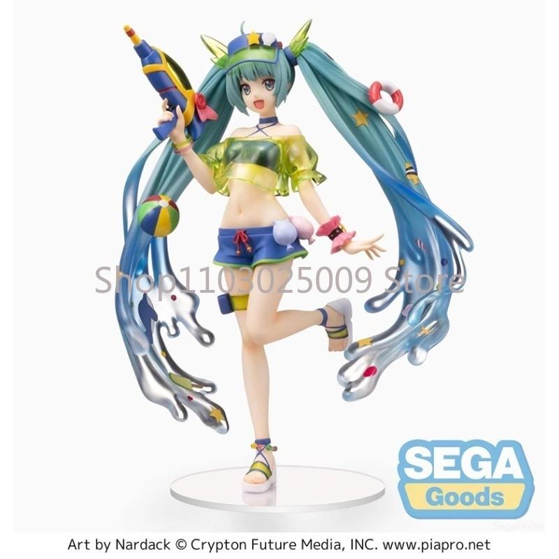 In Stock Original Genuine SEGA SPM Super Premium Hatsune Miku Splash Parade 21cm Portrait Model Toy 