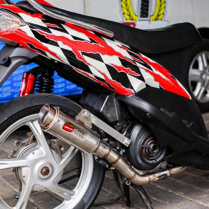 Silencer Only CLD Racing type Monster Race inlet 50 mm - 17,5 cm, Plus Per+braket