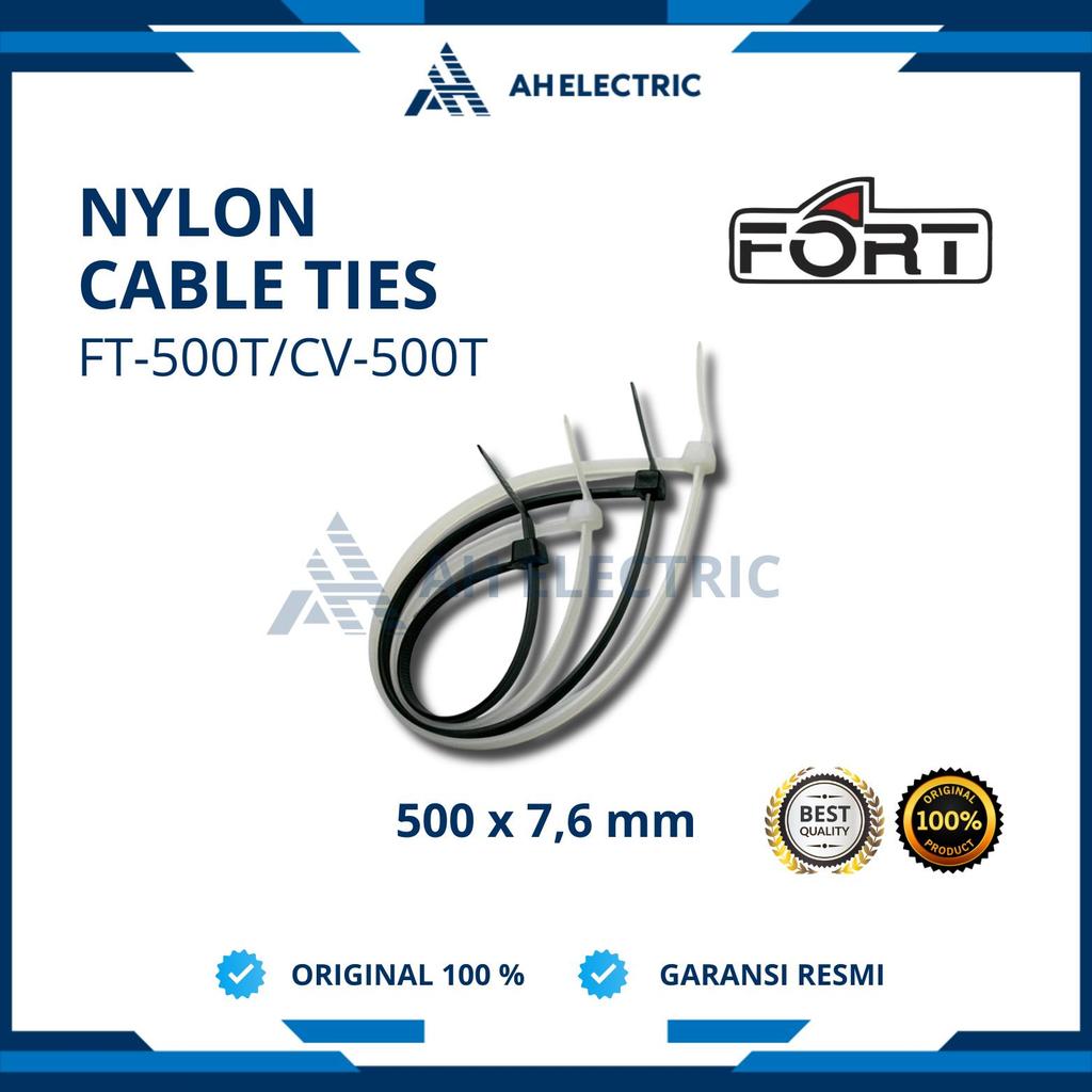 FORT Cable Ties 50cm 500 x 7,6 mm | FT500T CV500T FT-500T CV-500T | Kabel Tis Ties | Tali Tis | Tali