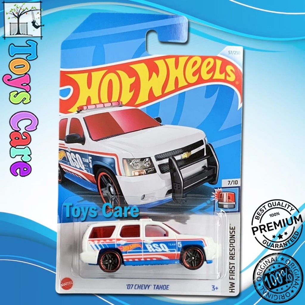 Hot Wheels 07 Chevy Tahoe Putih HW First Response Police Car