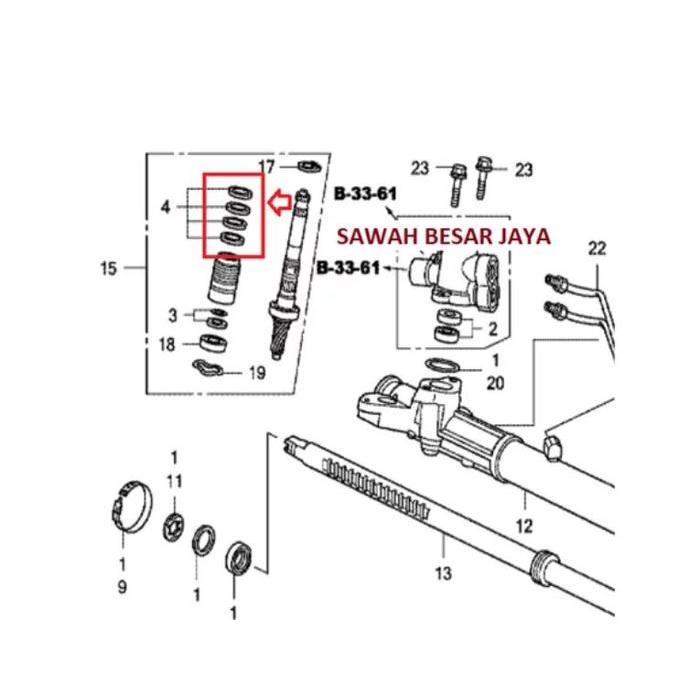 Seal Rotary Valve Rack Stir Power Steering Civic ES Century CRV BERKUALITAS