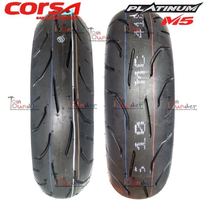 BAN CORSA PAKET 110/70-13 DAN 140/70-13 PLATINUM M5 - TUBELESS