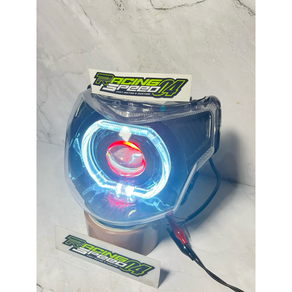 Reflektor Lampu Depan Biled Uk 4.5 Inch Vega Zr Tinggal Pasang lampu biled motor