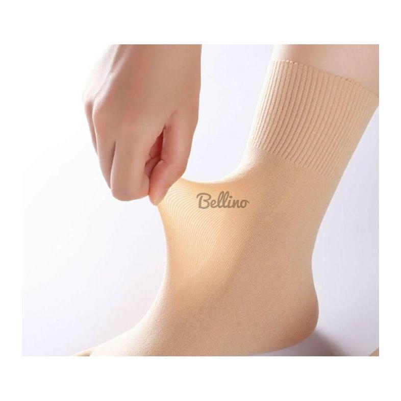 Kaos Kaki 5 jari Kulit Bahan Stocking Tebal Kaus Kaki Jempol wanita - Abu-abu