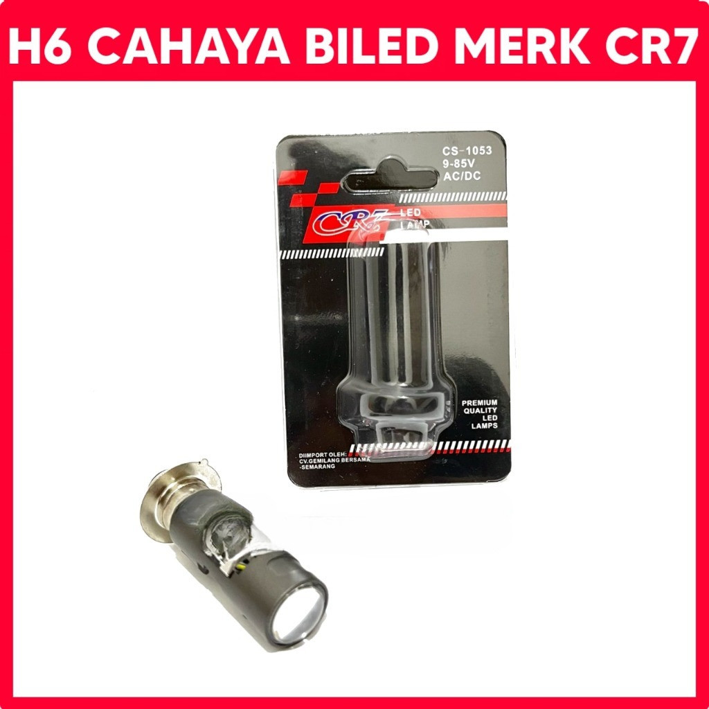 LAMPU UTAMA LED H6 CR7 CAHAYA  BILED FLAT CUT ORIGINAL CR7