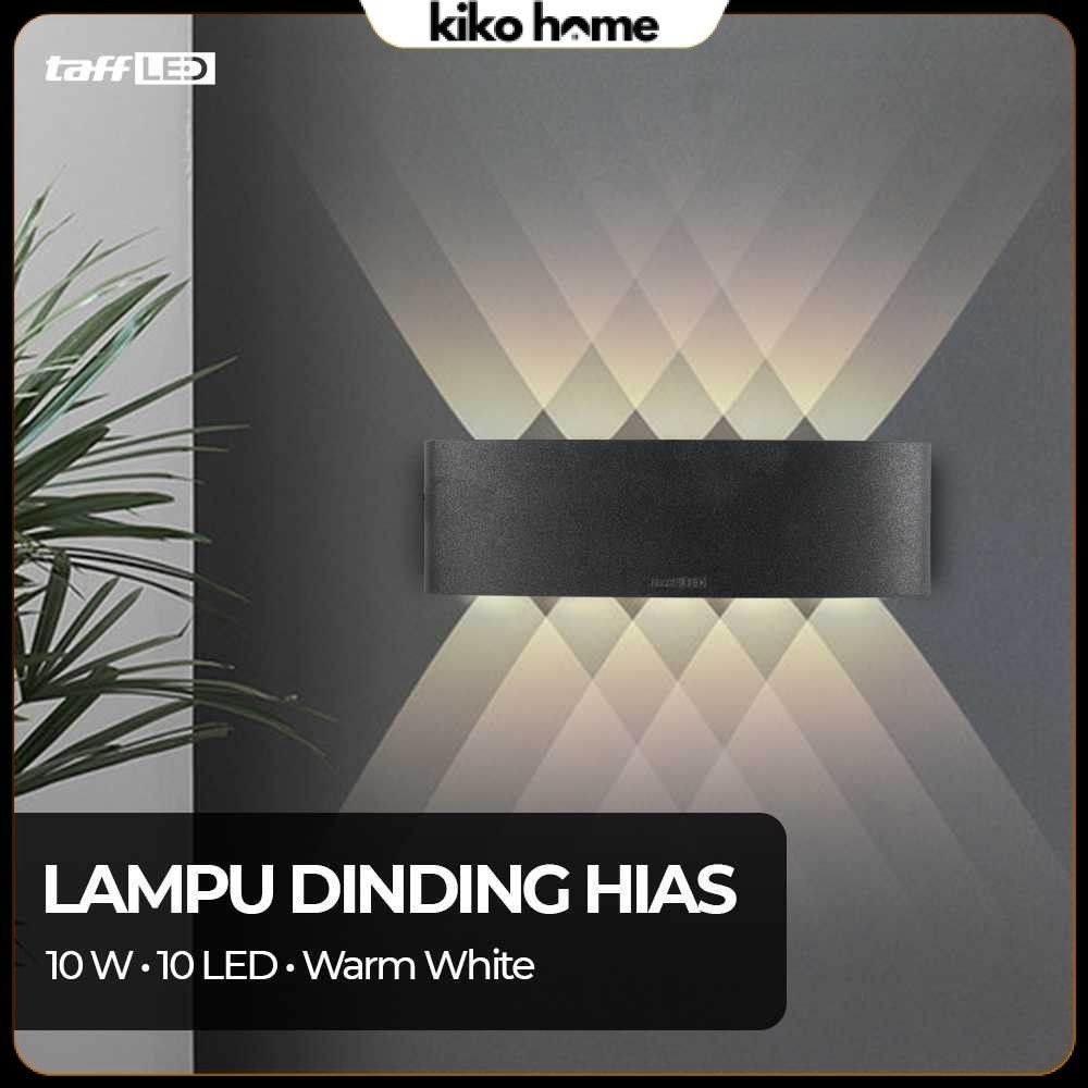 TAFFLED Lampu Dinding Hias Indoor Plastic Body 10W 10 LED Warm White - 10T