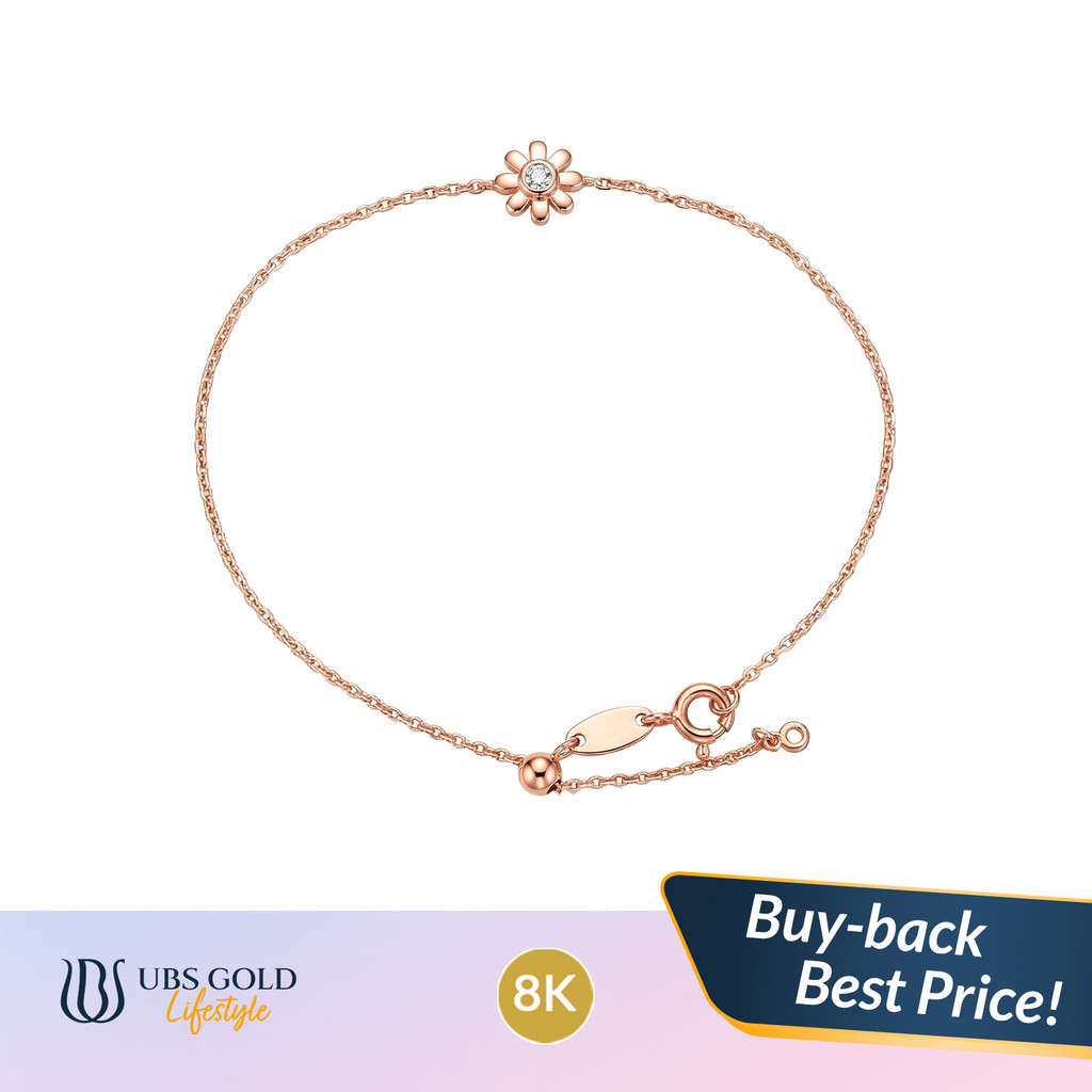UBS Gold - Gelang Emas - 8K - Model Bunga - Ksg1326k