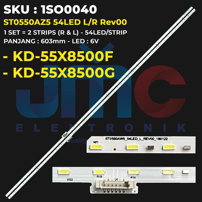 Backlight TV Sony 55 Inch KD-55X8500F KD-55X8500G ST0550AZ5 54LED L/R Rev00 181106