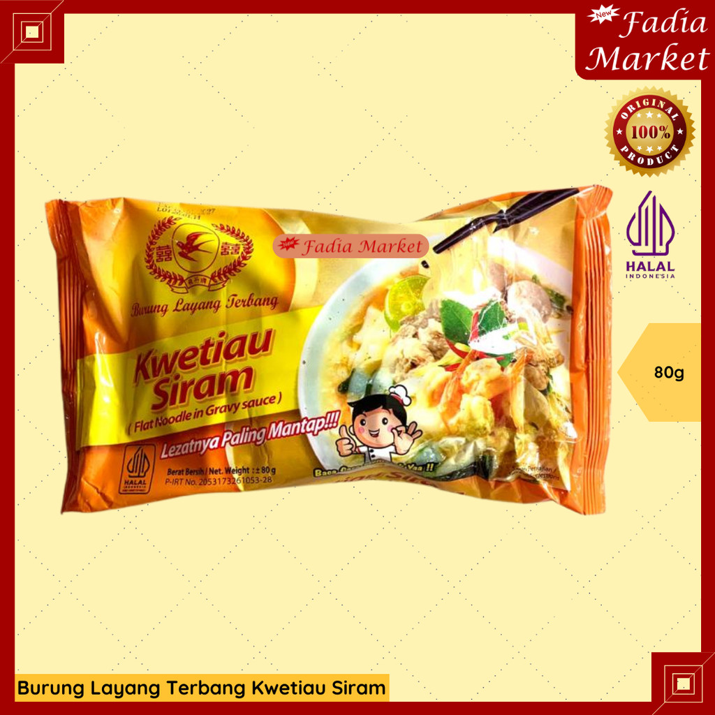 Burung Layang Terbang Kwetiau Siram Instan 80g – Kwetiau Siap Masak Praktis & Lezat