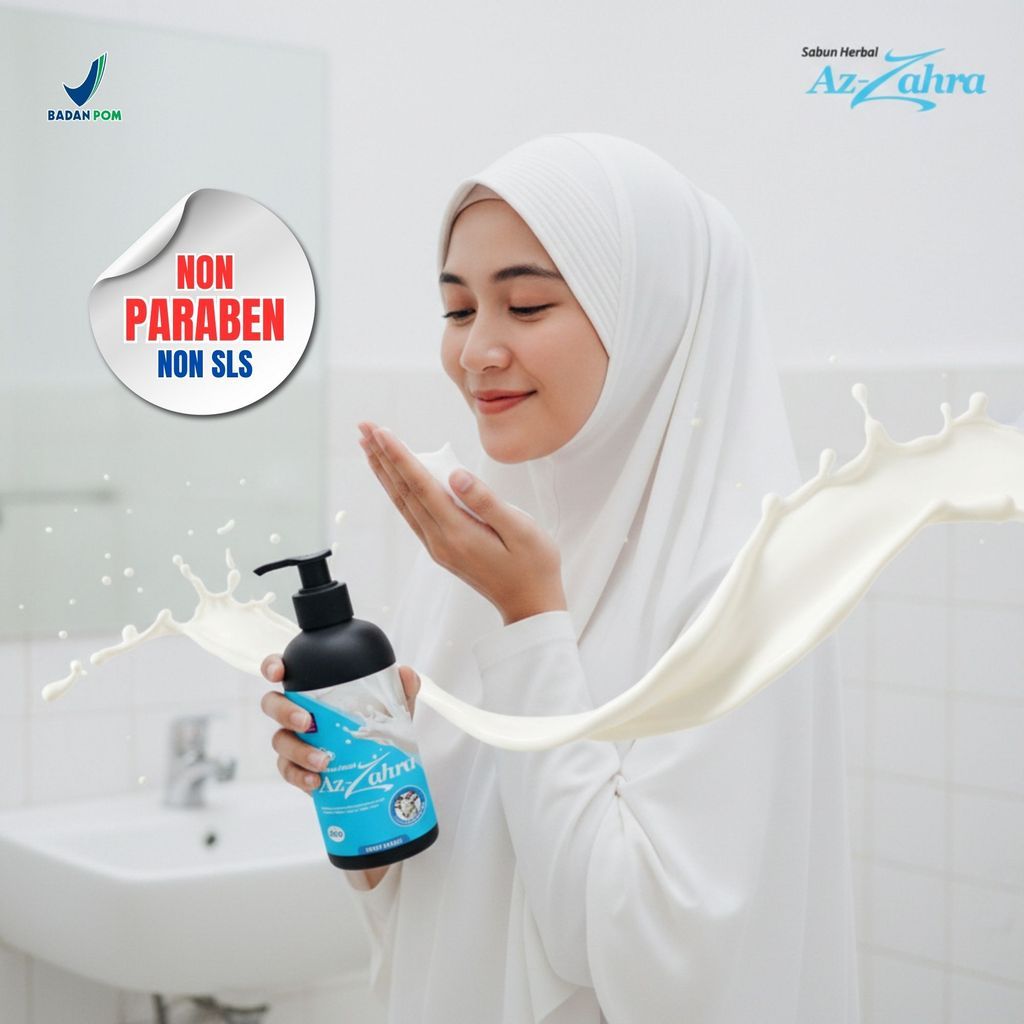 Sabun Susu Kambing Az Zahra Body Wash BPOM - Aroma Terapi - Sabun Botol | Sabun Mandi Cair