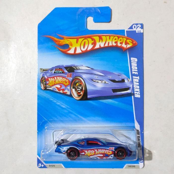 Mainan Hot Wheels Circle Tracker biru 2010 HW Racing blue card