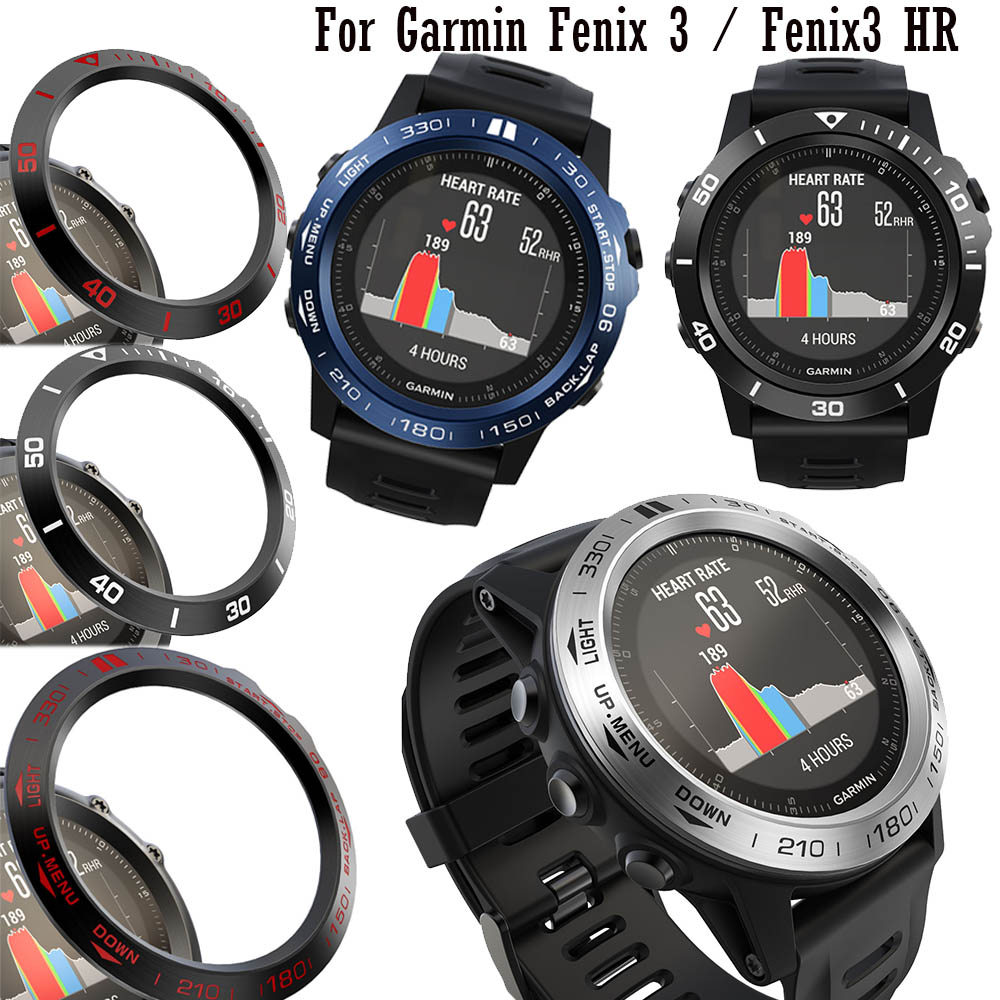 For Garmin Fenix 3 Fenix 3 HR Frame Stainless steel Smartwatch Case Bezel Ring Styling Adhesive Prot