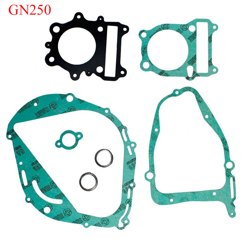 Motorcycle Full Set Gaskets Kit for Suzuki Haojue Qingqi GN250 QJ250 INTRUDER250 95-03 Cylinder Engi