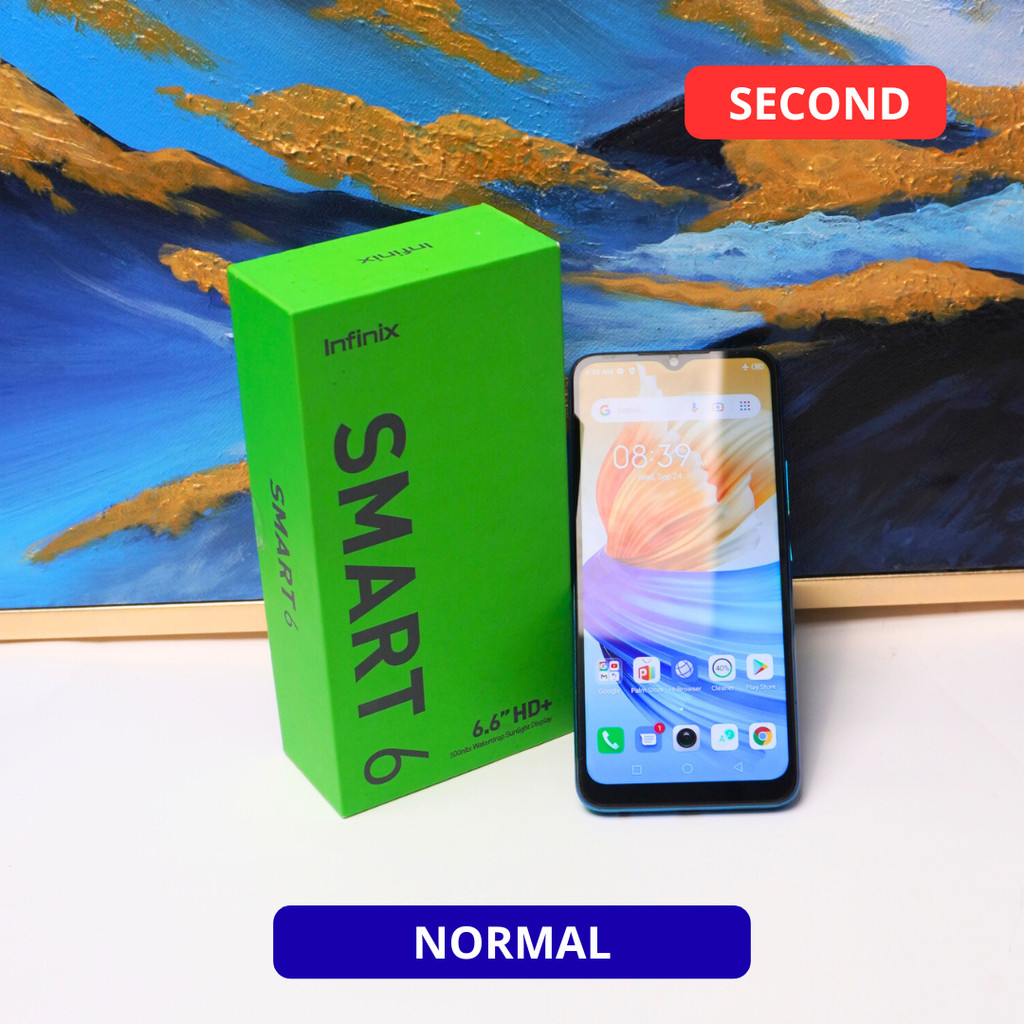 INFINIX SMART 6 3/64 GB HP SECOND ORIGINAL SINAR MUTIARA CELL
