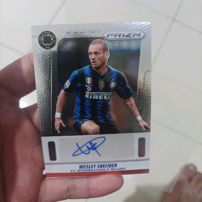 Kartu Bola Panini Prizm Autograph Wesley Sneijder Inter LEGEND | RARE 2ND