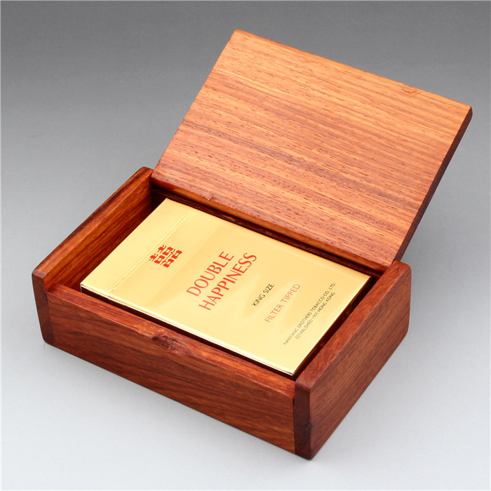 Rosewood Desktop Organizer, Burma Padauk Wood Box for Cigarettes, Name Cards, Cotton Swabs, MultiPur