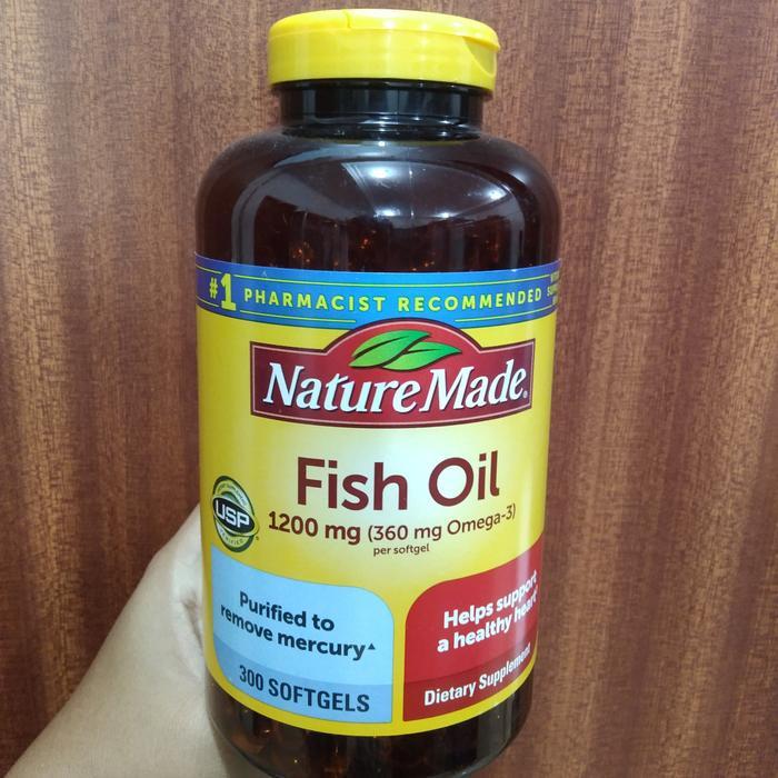 Nature Made Fish Oil 1200 mg isi 300 softgels -minyak ikan vitamin USA
