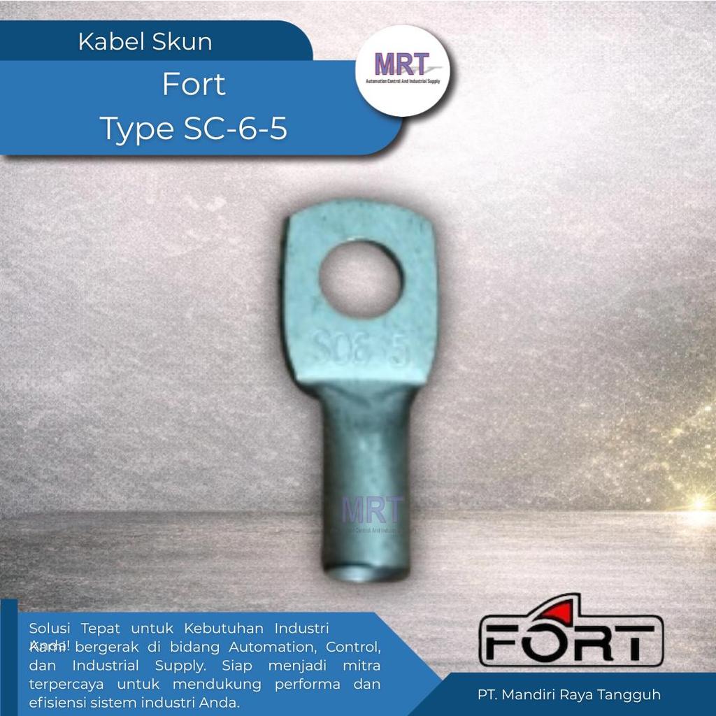 Skun SC6-5 – Skun Tembaga 6mm² Lubang 5mm (M5) | Cable Lug SC 6mm² | Skun Kabel 6mm