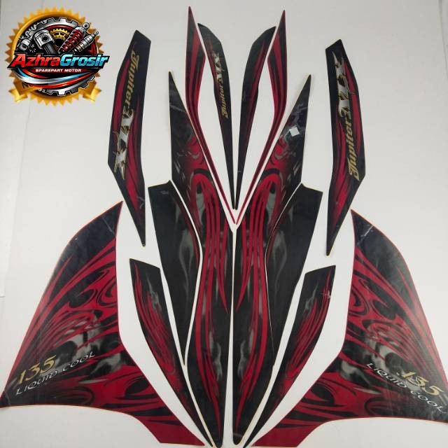 Striping Yamaha Jupiter  MX New 135 2011 Merah Hitam
