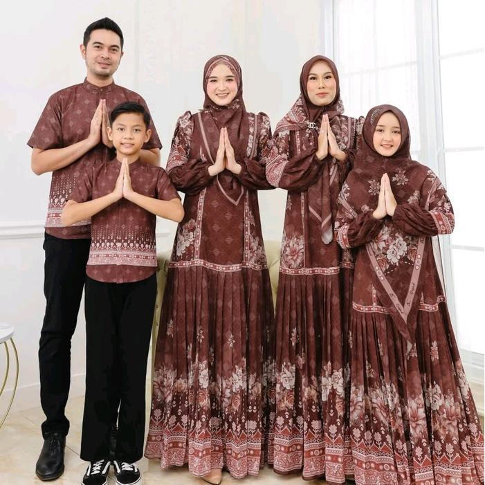Gamis Couple Family Terbaru Inayah Family By Ac Original / Gamis Syar'i Ibu Dan Anak / Couple Family