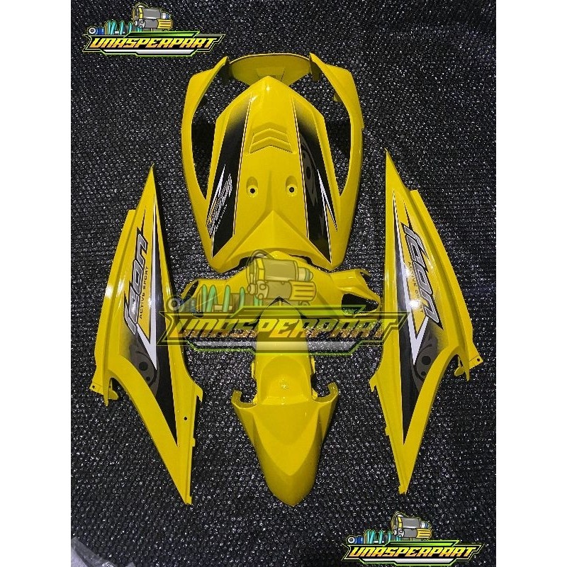 Cover full body halus beat karbu warna kuning plus striping icon