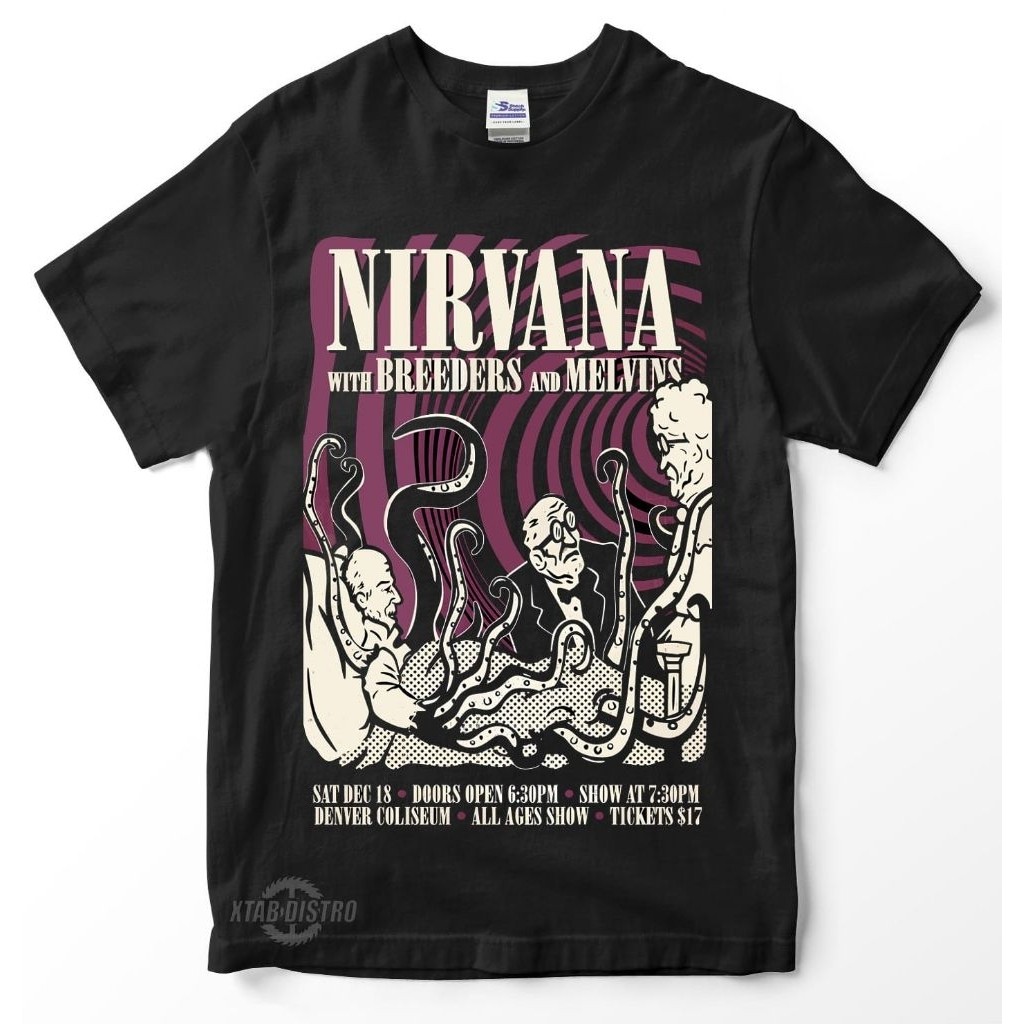 Kaos NIRVANA The breeders and melvin kaos band nirvana built up plastisol kurt cobain nevermind
