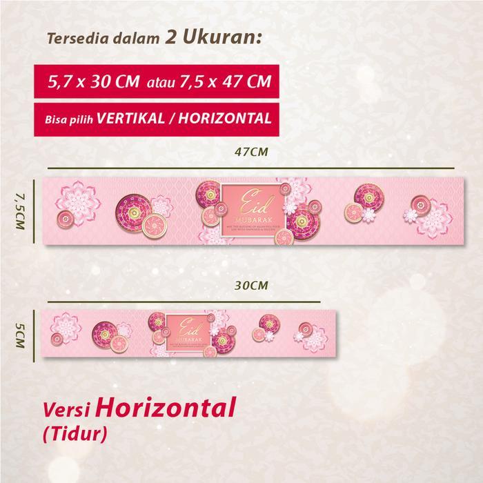 Sleeve belt idul fitri pita sabuk kertas box parcel lebaran horizontal - PBIF-H 01, kecil Terlaris