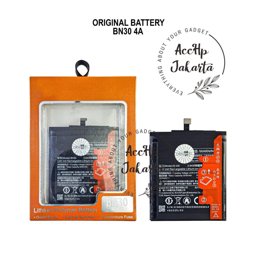 Baterai Batre Redmi 4A BN 30 - BN30 Batrei Battery Batrai Redmi 4a Original  Distributor