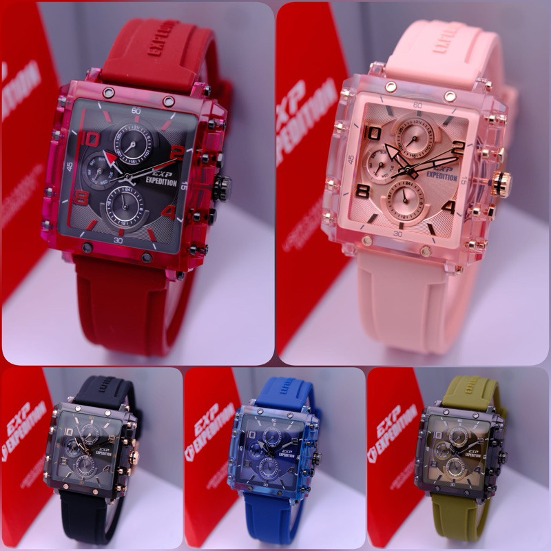 PROMO FREE BATRAI COD JAM TANGAN WANITA EXPEDITION E6808 / E 6808 ORIGINAL GARANSI RESMI 1 TAHUN