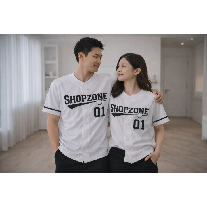 Jersey Baseball Bordir Custom Couple Premium Yogyakarta