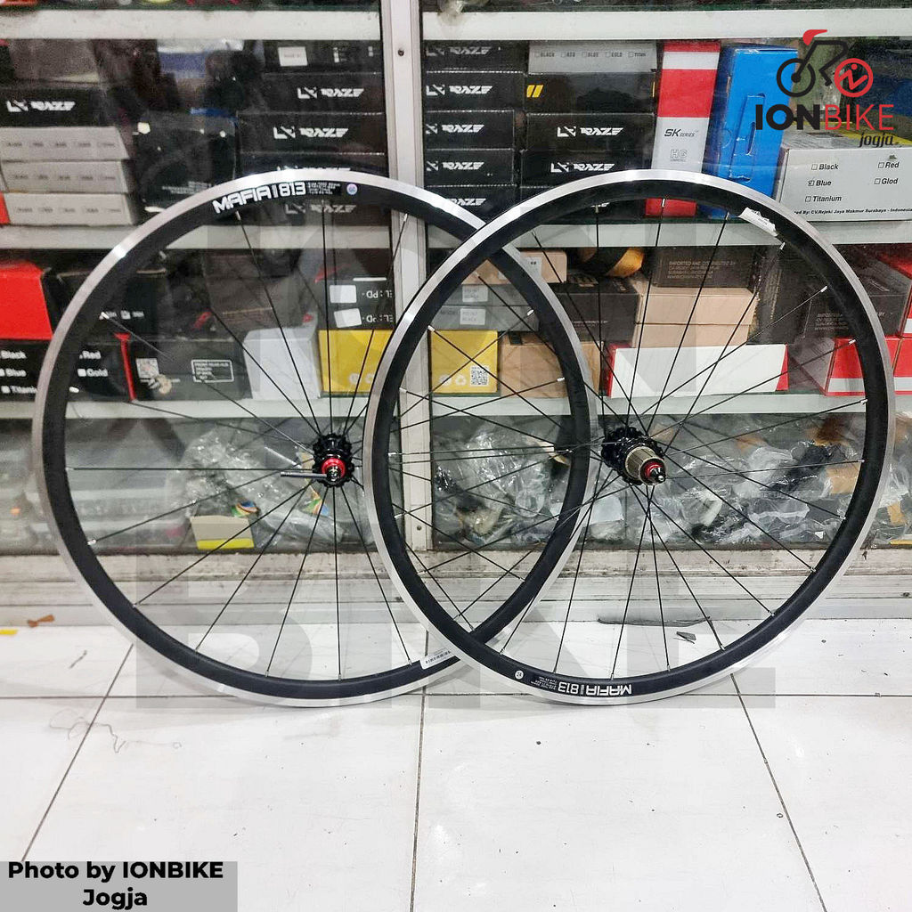 Wheelset 700c Rakitan Mafia 813 With XLR8 DXX3 Ubrake VBrake 20-24 Hole Accelerate DX-X3 - Wheel Set