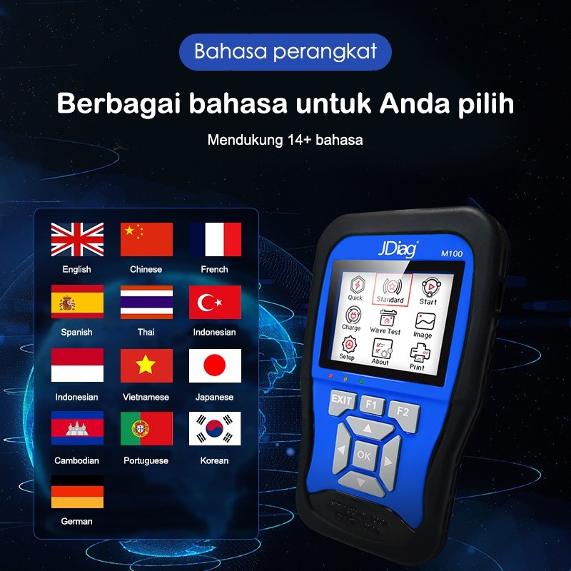Promo Murah Garansi JDiag M100 Motor Scanner Function Diagnostic Tool Diagnosis Kesalahan OBDII ECU 
