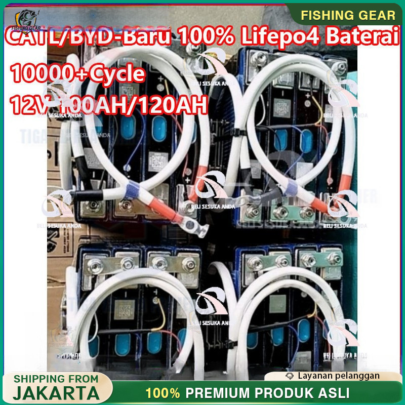 100% baterai baru 2026 CATL/BYD Battery Lifepo4 12v 120ah/100AH Battery Lifepo4 12v 120ah 100ah plus