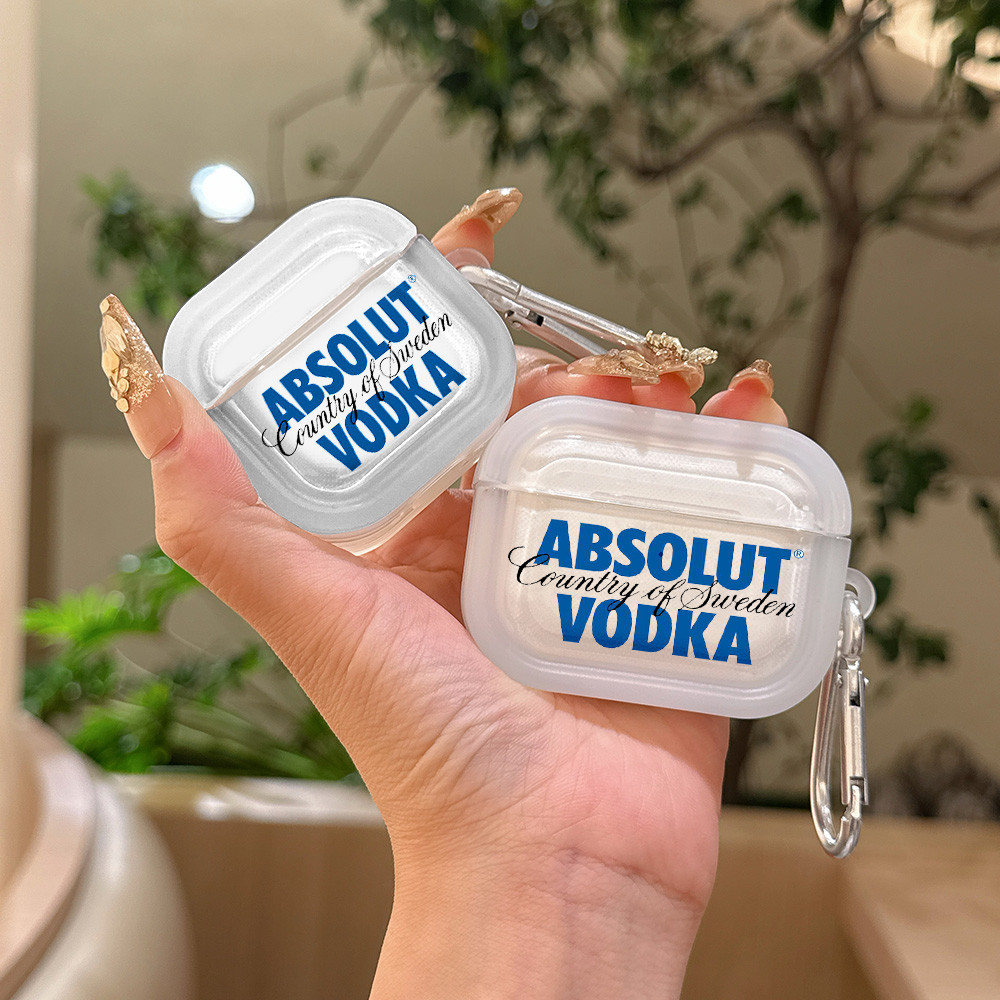 A-Absolut V-Vodka Translucent Silicone Case for Airpods 4 3 Pro 2 1 Wireless earphone Headphone Pro2