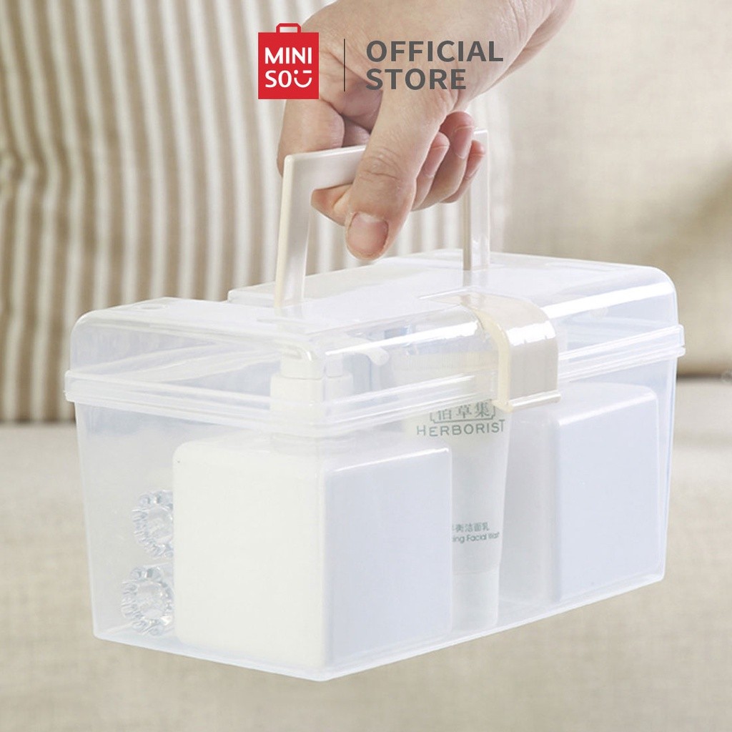 rse - MINISO Organizer Meja Tempat Kotak Penyimpanan penyelenggara rumah kotak penyimpanan alat kota