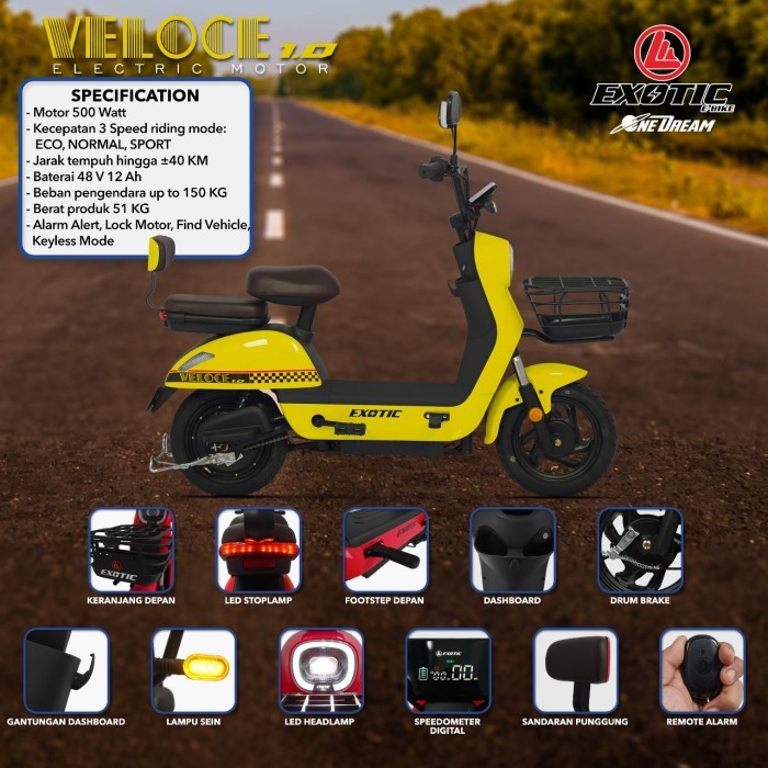 SEPEDA LISTRIK VELOCE 1.0 EXOTIC