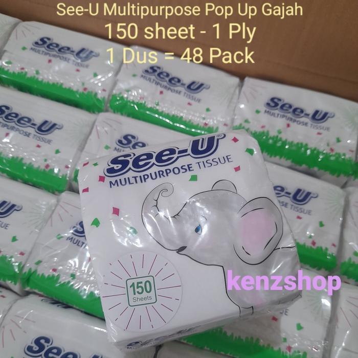 1 DUS TISSUE SEE U POP UP GAJAH _ TISSUE KOTAK _ POP UP SEE U 150's - 1 DUS