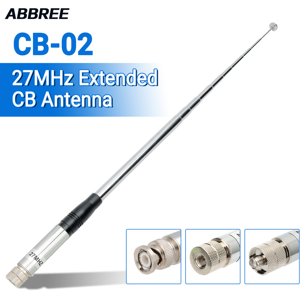 ABBREE Telescopic CB Antenna 27MHz BNC SMA-Female SMA-Male Antenna For WOUXUN TYT BAOFENG Quansheng 